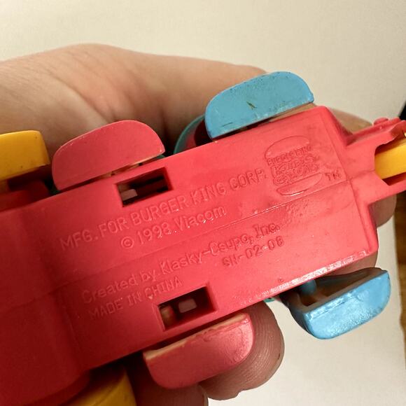 Vintage Burger King Kids Club Rugrats Phil Lil Shooter Toy 1998 Pullback Racer - Picture 2 of 10